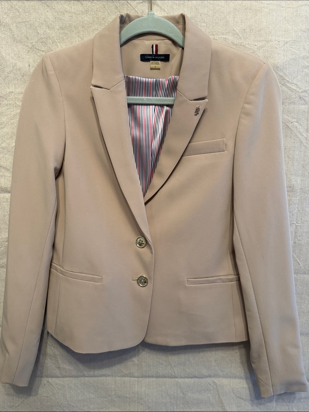 Tommy Hilfiger Women's Blazer Jacket - Light Taupe